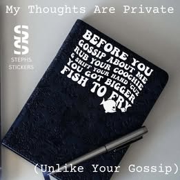 Funny Anti-Gossip Vinyl Journal Sticker
