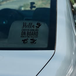 Hella Crotch Goblins On Board – Funny Parenting Vinyl Decal