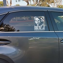 "The Last Flying Fuck" Skeleton Messy Bun Tarot Decal - Sarcastic Gothic Sticker