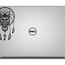 Owl Dream Catcher Vinyl Decal - Boho Spirit Animal Sticker
