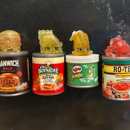 Canned Food & Snack Character Fridge Magnets – Handmade Novelty Set