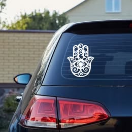 Radiant Hamsa Hand Vinyl Decal | Protection & Good Fortune Sticker