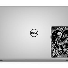 "The Lovers" Tarot Card Skeleton Decal | Gothic Romance Vinyl Sticker