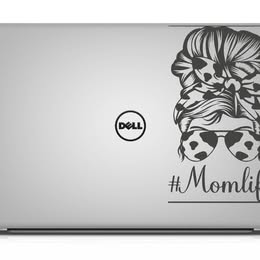 #Momlife Messy Bun Sunglasses Vinyl Decal - Funny Mom Sticker