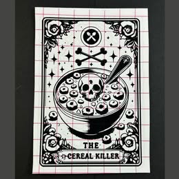 "The Cereal Killer" Vinyl Decal | Funny Skull & Cereal Sticker