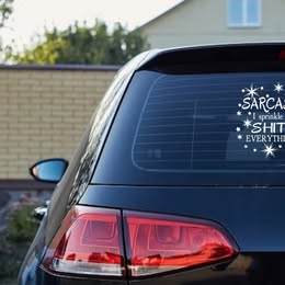 "Sarcasm: I Sprinkle That SHIT on Everything" Vinyl Decal | Funny & Edgy Sticker