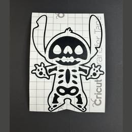 "Spooky Ohana" Skeleton Alien Vinyl Decal | Halloween Themed Lilo & Stitch Inspired Sticker