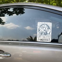"THE MAKE-UP ARTIST" Skeleton Sugar Skull Vinyl Decal - Gothic Beauty Sticker