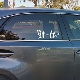 "Fuck It Before It Fucks You" Stick Figure Decal - Humorous Motivation!