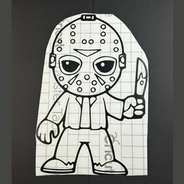 Chibi Jason Vinyl Decal | Cute Killer Sticker for Fans