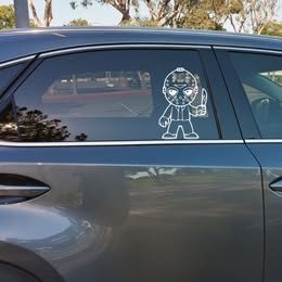 Chibi Jason Vinyl Decal | Cute Killer Sticker for Fans