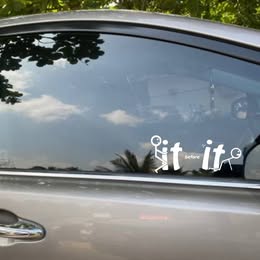 "Fuck It Before It Fucks You" Stick Figure Decal - Humorous Motivation!