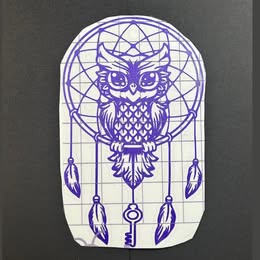 Owl Dream Catcher Vinyl Decal - Boho Spirit Animal Sticker