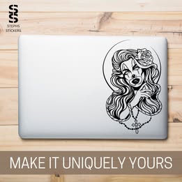 Crying Clown Beauty Vinyl Decal – Handmade Gothic Art Sticker