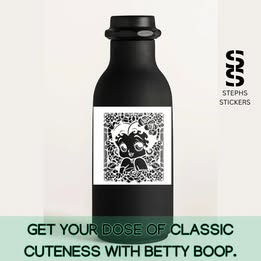 Retro Betty Boop Vinyl Decal – Handmade Pin-Up Inspired Sticker
