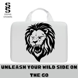 Roaring Lion Vinyl Sticker – Bold Animal Decal for Laptops, Journals & More
