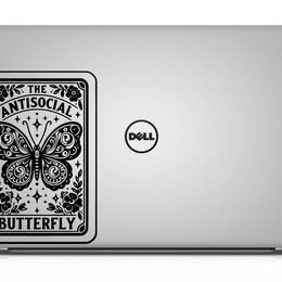 "The Antisocial Butterfly" Vinyl Decal | Introvert Humor Sticker