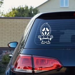 Cute Chibi Ghostface Vinyl Decal - "Scream" Horror Movie Sticker