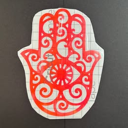Radiant Hamsa Hand Vinyl Decal | Protection & Good Fortune Sticker