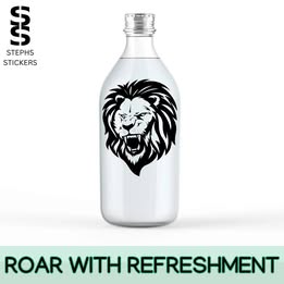 Roaring Lion Vinyl Sticker – Bold Animal Decal for Laptops, Journals & More