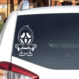 Cute Chibi Ghostface Vinyl Decal - "Scream" Horror Movie Sticker