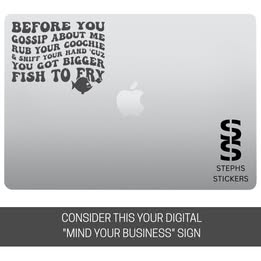 Funny Anti-Gossip Vinyl Journal Sticker