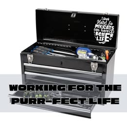 “I Work Hard So My Cats Can Have a Better Life” – Handmade Vinyl
