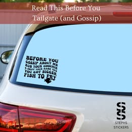 Funny Anti-Gossip Vinyl Journal Sticker