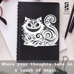 Cheshire Cat Vinyl Decal – Handmade Magical Wonderland Sticker