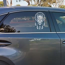Owl Dream Catcher Vinyl Decal - Boho Spirit Animal Sticker