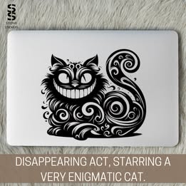 Cheshire Cat Vinyl Decal – Handmade Magical Wonderland Sticker