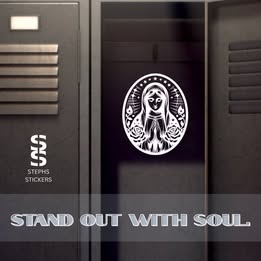Virgin Mary Vinyl Sticker – Spiritual Religious Decal for Bottles, Laptops & Journals