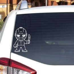 Chibi Jason Vinyl Decal | Cute Killer Sticker for Fans