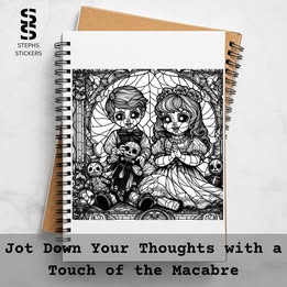 Gothic Doll Couple Vinyl Decal – Handmade Creepy Cute Sticker