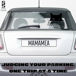 Judging You Cat Vinyl Decal – Funny Handmade Pet Lover Sticker