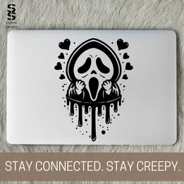Creepy Love Scream Vinyl Decal – Handmade Horror-Inspired Sticker
