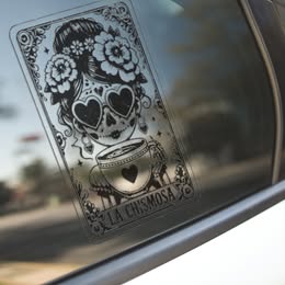 La Chismosa Vinyl Decal – Handmade Day of the Dead Inspired Sticker
