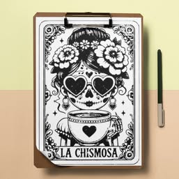 La Chismosa Vinyl Decal – Handmade Day of the Dead Inspired Sticker