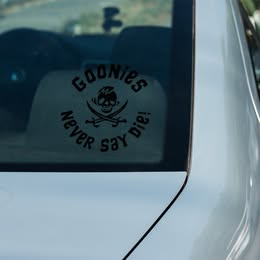 Goonies Never Say Die Vinyl Decal – Handmade Movie-Inspired Sticker