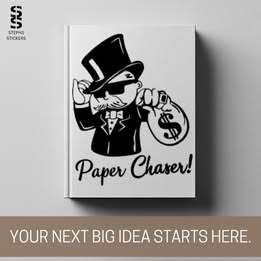 Paper Chaser Vinyl Decal – Handmade Hustler Sticker