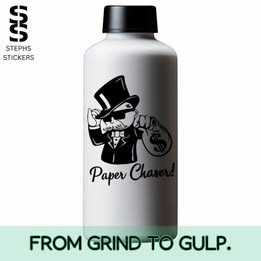 Paper Chaser Vinyl Decal – Handmade Hustler Sticker
