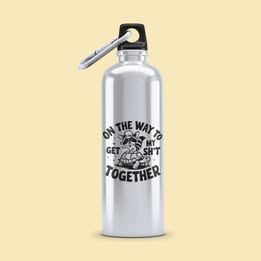 On the Way to Get My Sh*t Together – Funny Raccoon & Turtle Vinyl Decal