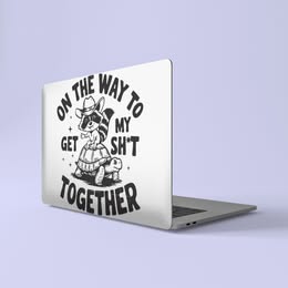 On the Way to Get My Sh*t Together – Funny Raccoon & Turtle Vinyl Decal