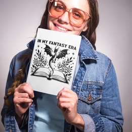 In My Fantasy Era – Dragon & Book Vinyl Decal