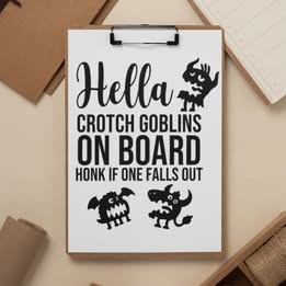 Hella Crotch Goblins On Board – Funny Parenting Vinyl Decal