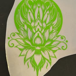 Sacred Lotus Mandala Vinyl Decal – Handmade Spiritual Sticker