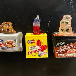 Food-Themed Character Fridge Magnets – Handmade Collectible Set