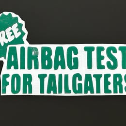 Free Airbag Test for Tailgaters – Funny Car Vinyl Decal
