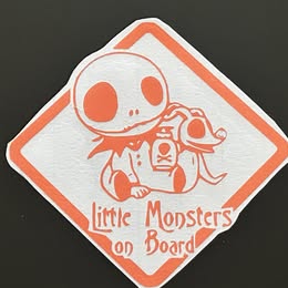 "Little Monsters on Board" Decal | Nightmare Before Christmas Inspired Car Sticker