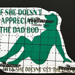 "Appreciate the Dad Bod" Funny Vinyl Decal | Body Positive & Humorous Sticker
